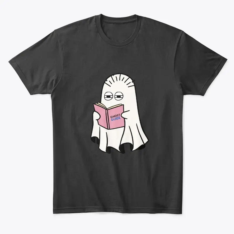 ghost reading a book